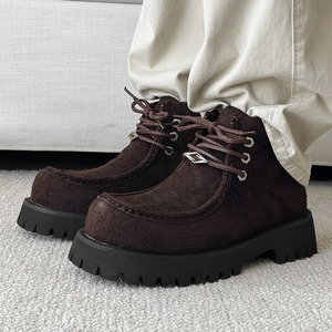 Botas para hombre 2025, nuevo estilo, suela gruesa, retro, de alta gama, botas de trabajo resistentes y elegantes, botas de desierto de cuero con revestimiento de gamuza - Product Image 2