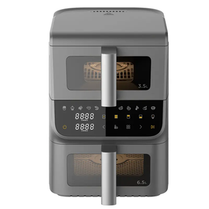 <span class=keywords><strong>Friteuse</strong></span> à air numérique 10L 10-en-1 Double pile <span class=keywords><strong>XL</strong></span> avec fenêtre en verre visible à 2 paniers Friture saine <span class=keywords><strong>sans</strong></span> <span class=keywords><strong>huile</strong></span> Forme carrée Ménage - Product Image 5