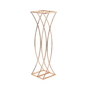 Centros de Mesa Modernos y Elegantes, Soporte de Flores de Metal Dorado Brillante, Base de Acero Inoxidable para Eventos y Fiestas - Product Image 1