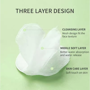 Disques démaquillants roses en coton, tampons nettoyants pour le visage, 80 pièces, disques en coton doux et ronds pour les soins quotidiens de la peau - Product Image 4