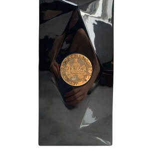 Boîte à vin/bière rectangulaire en MDF finition piano, faite à la main, pour une bouteille, emballage cadeau avec couvercle à charnière, poignée pour mariage/anniversaire - Product Image 4