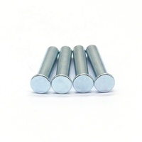 Rivets semi-tubulaires en acier au carbone à tête plate, zingués bleus, 3mm 4mm 5mm, antirouille pour fixation de machines industrielles