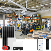 Ventilateur de plafond industriel Applar Aichi 16 pieds à économie d'énergie, ventilateur HVLS à pales en alliage d'aluminium OEM à faible bruit, garantie 5 ans