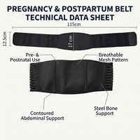 Ceinture de Maternité Personnalisable : Soutien Dorsal Réglable et Bande Abdominale pour la Grossesse – Confort pour la Taille et le Bas du Dos