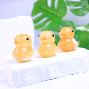 Calcite Orange Naturelle Petit Jaune Bébé Canards et Poussins Sculpture Artisanat Thème Animal Pierre de Cristal de Guérison Cadeaux pour Enfants - Product Image 4