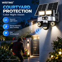 Wistino 5 Lens PTZ 16MP AI Human Tracking Outdoor Security CCTV Dual Fixed Lens Dual Zoom Lens 4G Sim IP Surveillance AOV Camera