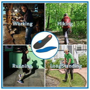 Solette Comfort tutto il giorno <span class=keywords><strong>per</strong></span> piedi piatti stivali <span class=keywords><strong>da</strong></span> <span class=keywords><strong>lavoro</strong></span> <span class=keywords><strong>scarpe</strong></span> con supporto ad arco <span class=keywords><strong>per</strong></span> inserti plantari fascite plantare - Product Image 4