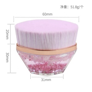 Haute qualité violet clair Portable visage poudre <span class=keywords><strong>brosse</strong></span> plat haut étoile fluide Quicksand paillettes fond de teint maquillage poudre <span class=keywords><strong>brosse</strong></span> - Product Image 2