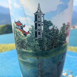 OEM Son Thuy White <b>Vase</b> - Custom Modern <b>Ceramic</b> Tabletop Decoration for Home or Office - Product Image 4