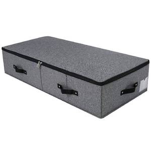 Organizador de Cama Dobrável de Linho com Grande Capacidade de <span class=keywords><strong>70L</strong></span>, Fechamento com Zíper, à Prova de Poeira e Reforçado - Product Image 1