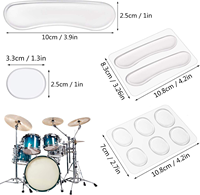 Trommel-Dämpfer Gel-Pads Mehrfarbig Weiche Qualitäts-Silikon-Dämpferpads Trommel-Schalldämpfer Stummpads für Trommeln Becken Klangregulierung