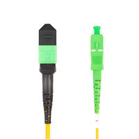 Kabel Patch Cord Fiber SC APC-MPO/APC Female-Female 8-Core Optik SM Single Mode 9/125 Tipe B FTTH 1-20m Fiber Patch Panel