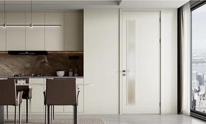 Portes intérieures modernes en WPC (composite bois-plastique) insonorisées, en chêne blanc, sur mesure, imperméables, pour chambre et salon - Product Image 6