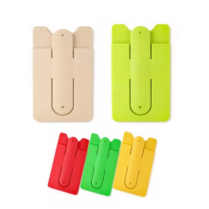 Soporte de silicona flexible para móvil con tarjetero, adhesivo trasero para celular, colores vibrantes, para escritorio y cama - Product Image 2