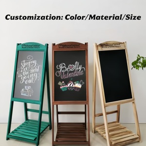 ขาตั้งป้ายไม้แบบ A-Frame สำหรับงานแสดงสินค้า แบบวินเทจ ผลิตตามสั่ง (OEM/ODM)  วัสดุแซนด์วิชบอร์ด  รีไซเคิลได้ กันน้ำ ผิวมันเงา สำหรับเมนูขายสินค้า - Product Image 4