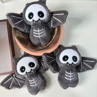 Peluche chauve-souris diable de dessin animé mignonne pour Halloween, pendentif de sac à dos, porte-clés, animal en peluche gothique, cadeaux d'Halloween