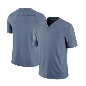 定制缝制徽标美式橄榄球球衣批发超大宽松T恤街头服饰复古橄榄球衫批发 - Product Image 4