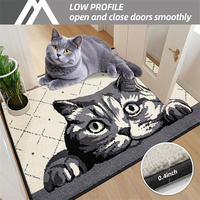 Tapis de porte en caoutchouc antidérapant absorbant résistant à la saleté tapis d'entrée personnalisé drôle chat paillasson