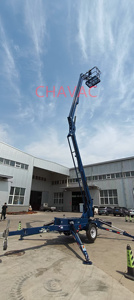 เครื่องเก็บมะพร้าวแบบพกพาขนาดเล็ก 16 ม. 18 ม. ขายดี ราคาถูก อุปกรณ์ยกแบบสไปเดอร์บูมลิฟท์แบบลากจูง - Product Image 3