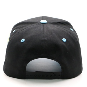 Tùy Chỉnh Lớn Thêu Bé Màu Xanh Dưới Brim Màu Đen Cổ Điển Bông Hóa Đơn Phẳng 5 Năm Bảng Điều Chỉnh Snapback <span class=keywords><strong>Hat</strong></span> - Product Image 5