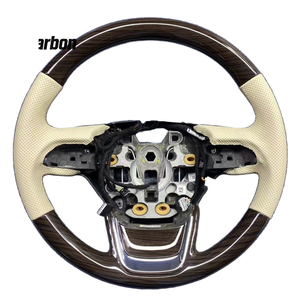YTcarbon สำหรับ Continental 16+ อะไหล่รถยนต์ อุปกรณ์ตกแต่งภายในรถยนต์ ปรับแต่งสไตล์วินเทจ พวงมาลัยหนังแท้ลายไม้แบบกำหนดเอง - Product Image 1