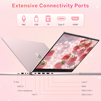 OEM Kundenspezifisches Rosa 15,6 Zoll Intel Core 3 304 Laptop LPDDR5 16GB Fingerabdruck Business Studenten Damen Notebook Ordenador Portatil