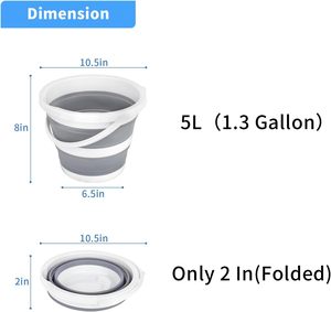 Thả Vòng Ráp Nước Xô Xách Tay Gấp Nhựa Linh Hoạt Xô Cho Cắm Trại - Product Image 6
