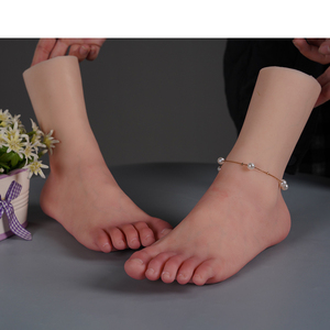 Urchoice รองเท้าโครงกระดูกซิลิโคนแบบสมจริงขาเทียมสำหรับผู้หญิงผู้ชายสำหรับทำมือเล็บเท้า - Product Image 4