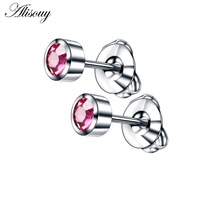 Boucles d'oreilles clous métalliques brillantes uniques en 12 couleurs, simples, en acier inoxydable, vente en gros