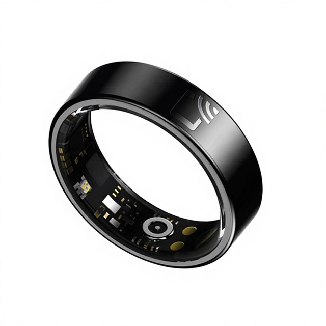 Social-Enabled NFC Smart Ring 7mm Thin Health Tracking Ceramic Craft Heart Rate & Blood Oxygen/Blood Step Counting