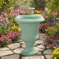 Pot de fleurs en fibre de verre de style européen de luxe, petit modèle, pour intérieur/extérieur, avec revêtement en poudre, pour usage en jardin, directement de l'usine