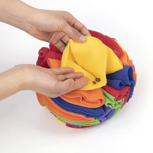Manufacturer Wholesale Multi-colors Chew Plush <b>Dog</b> Snuffle <b>Ball</b> Toy - Product Image 5