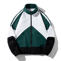 Blouson coupe-vent léger à col montant pour hommes, style bomber universitaire américain, moderne, pour l'entraînement et le sport