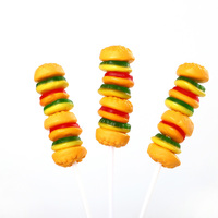 Vente chaude Délicieux En Vrac Doux Hamburger En Forme De Bonbons Gummy Snack Alimentaire Enfants Fruité Gel Gummy Creative Fruit Gummy Candy