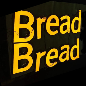 Haute qualité vintage jaune inverse cintreuse en aluminium profil canal lettre - Product Image 4