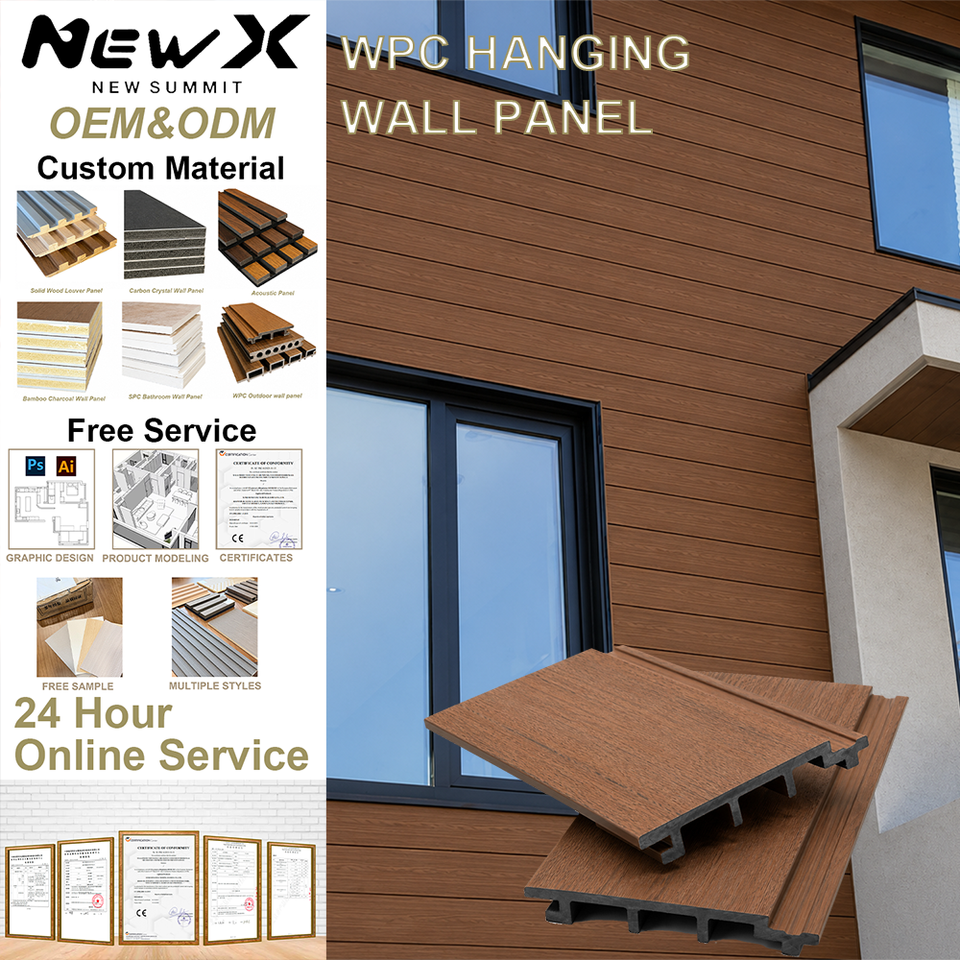 Waterproof WPC Exterior Wall Cladding Anti Corrosion Anti Termite ...