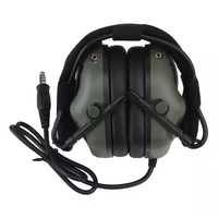 Ensemble de casques d'interphone tactique Accessoires de casque d'extérieur Microphone de défense Double usage sans casque de réduction du bruit