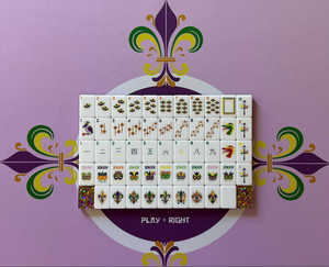 <span class=keywords><strong>Mac</strong></span> Miller Laissez Les Bons Temps Rouler Juego de Fichas de Mahjong Americanas de Acrílico de 2 Capas con Purpurina Morada, 160 Piezas para Venta al por Mayor - Product Image 3