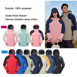 Logo personnalisé Sport randonnée en plein air mince doublé polaire hommes femmes manteau à capuche léger imperméable unisexe coupe-vent <span class=keywords><strong>veste</strong></span> - Product Image 4