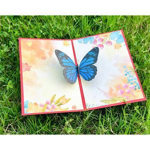 الأكثر مبيعًا بطاقة منبثقة ثلاثية الأبعاد فراشة ورقة مصنوعة يدويًا لعيد الأم أو عيد الميلاد فكرة هدية مثالية لبطاقة التهنئة - Product Image 3
