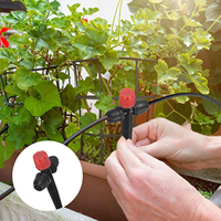 Goutteur réglable bleu pour micro-irrigation, idéal pour les systèmes d'arrosage goutte à goutte de jardins, serres et fermes