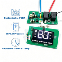 Termostato de Pantalla WIFI OEM, Controlador de Temperatura de Caldera Programable, Táctil, Doble Montaje, para Calefacción, Chimenea, Infrarrojos