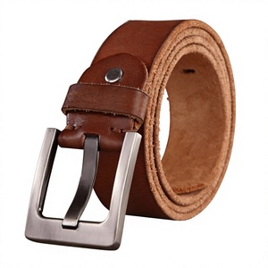 Cinturón de Cuero Genuino 100% Piel de Vaca Negra para Hombre, Hebilla Cuadrada de Acero Impermeable, Estilo Casual Vintage, Gran Venta - Product Image 6