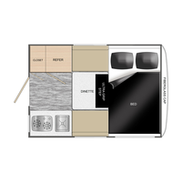 Campeur pop up renforcé léger FC Camper 4x4 Camper Pick up Slide on Truck Camper avec salles de bain