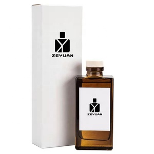 Newest Luxury design 150ml in stock square aroma reed diffuser glass bottle with nature reed and diffuser packaging boxes