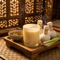 Bougie de massage à l'huile aromatique artisanale moderne et durable en cire de soja pour les soirées romantiques et les vacances