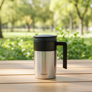 <span class=keywords><strong>Mug</strong></span> isotherme PINKAH moderne 520 ml en acier inoxydable à double paroi, écologique, avec infuseur et poignée, idéal pour le bureau - Product Image 3