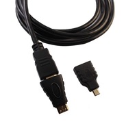 Cable HDTV 3 en 1 de 1.5m, Mini Micro HDTV a Macho a Macho, Convertidor para Cámara de Video, Tablet, PC, TV, Conector HDMI, Aplicación para Altavoces