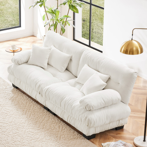 White + Chenille + 2 Seat