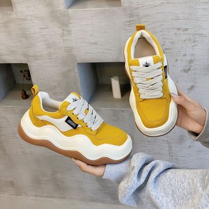 Mocasines de lona de suela gruesa, estilo pareja, lindos y adorables, con punta grande, al estilo de las celebridades, con ondas grandes y suela gruesa. - Product Image 3